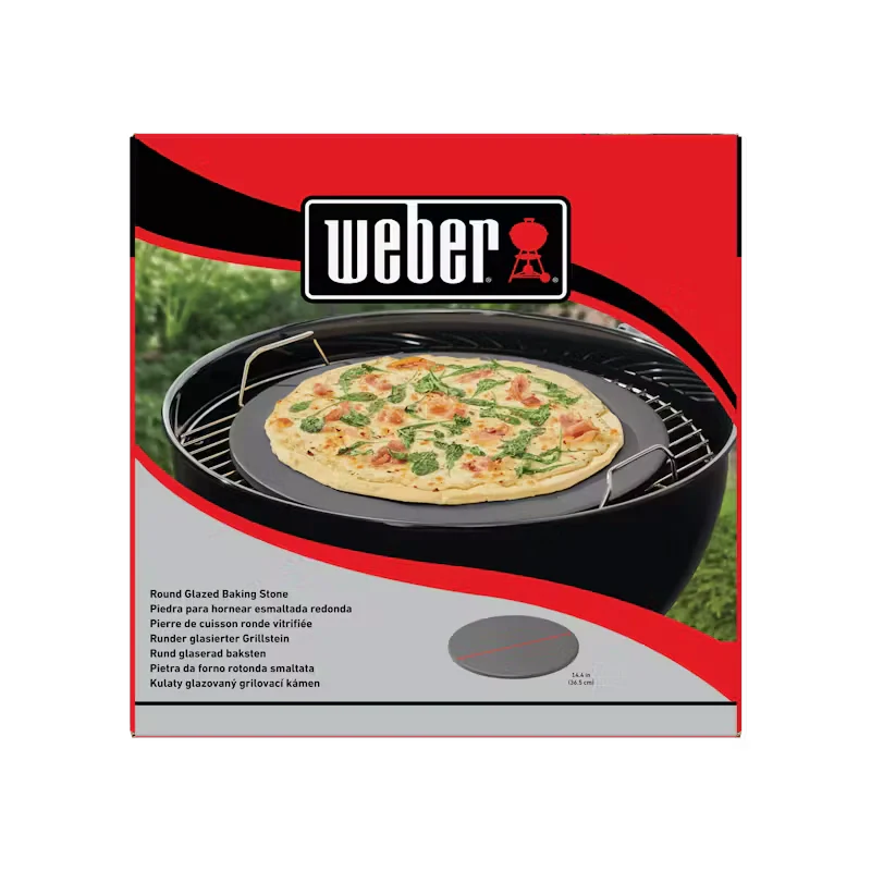 Weber Glazed Pizza Stone Round 36cm