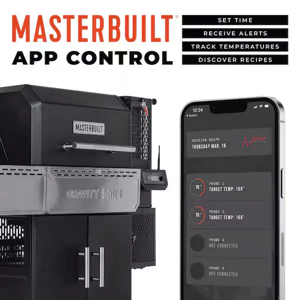 Masterbuilt 1150 Gravity Fed Charcoal BBQ Grill and Smoker