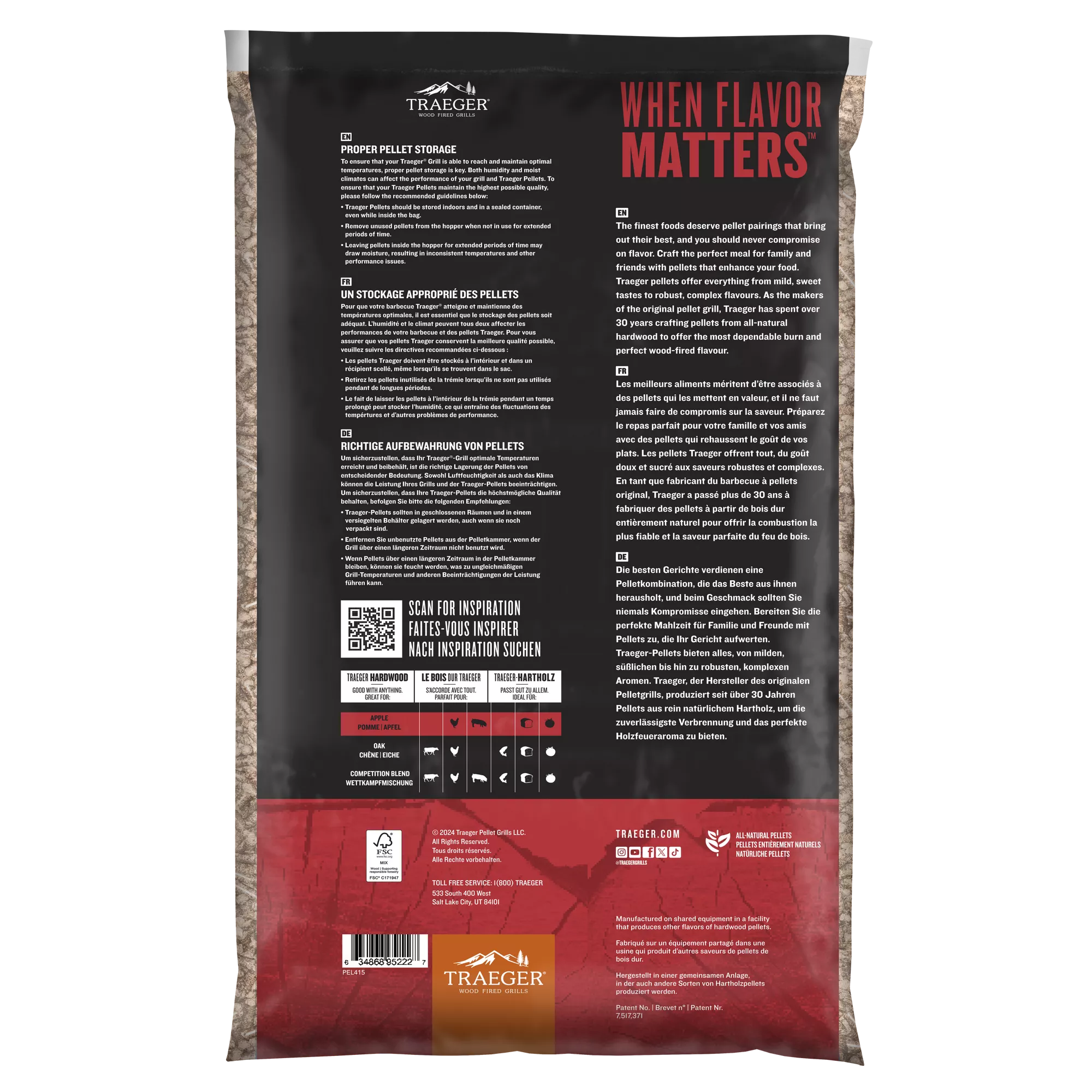 Traeger 9kg Apple Wood Pellets FSC