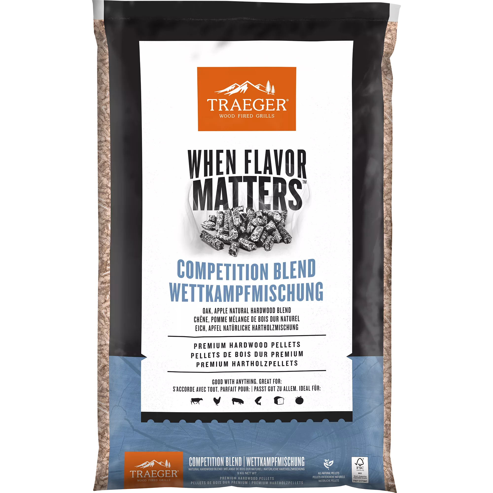 Traeger 9kg Competition Blend Wood Pellets FSC