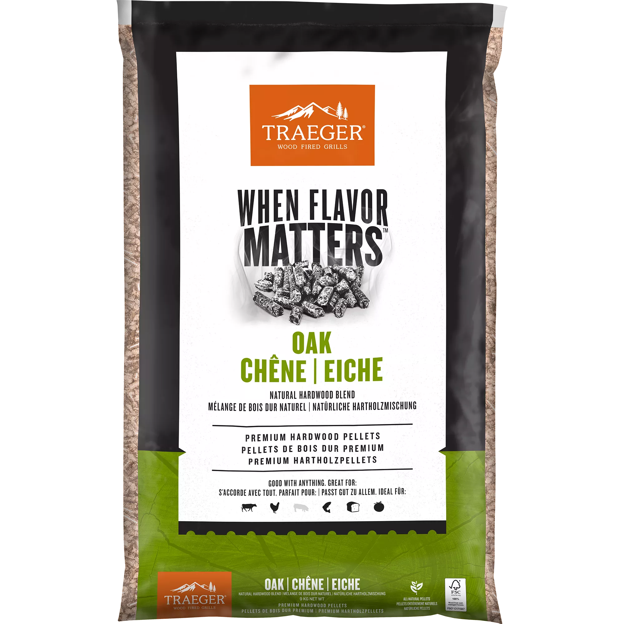 Traeger Oak Wood Pellets FSC 9kg